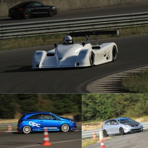 Drei Fahrzeuge beim Trackday Meppen am 21.06.2025. Freies Fahren Open Pitlane, veranstaltet von Trackday24.