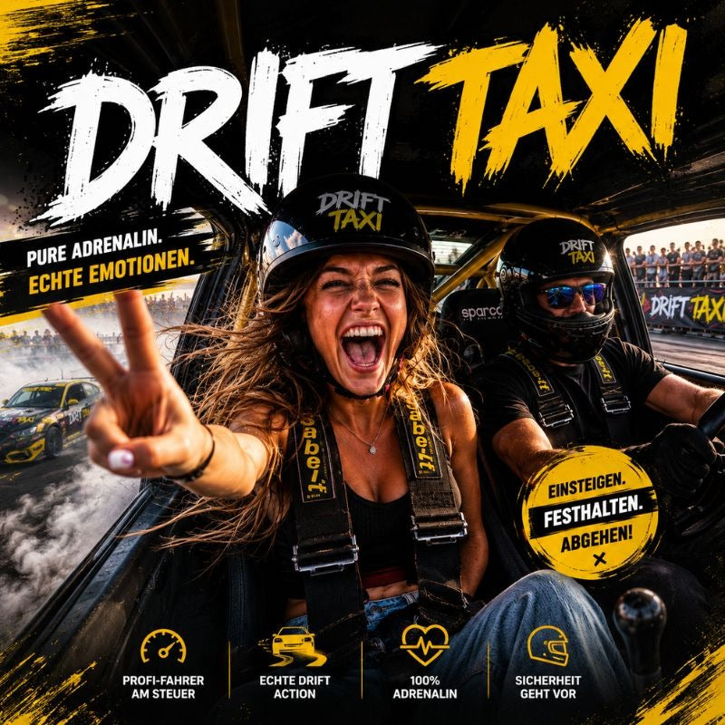 Drift-Taxi Gutschein von TRACKDAY24 – Drift-Erlebnis als Beifahrer am Nürburgring